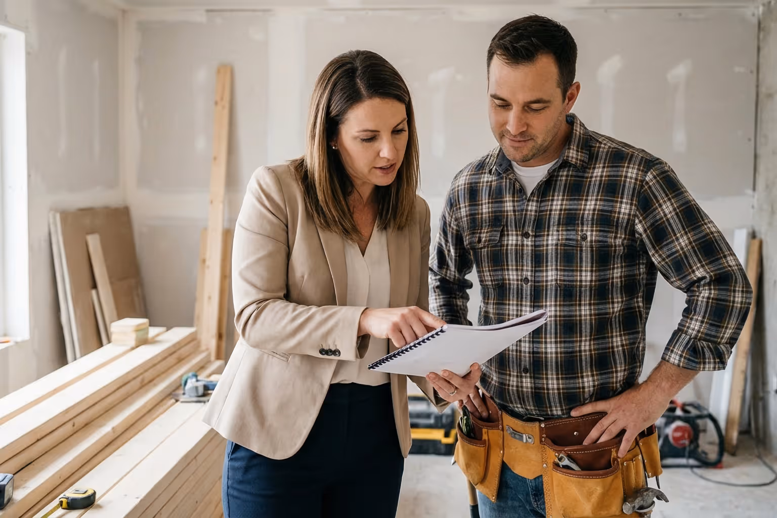 blog-homeowner-contractor-holding-contract-construction-site